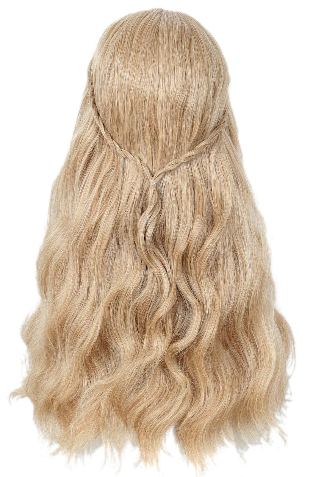 Linfairy 70S Long Blonde Wavy Hippie Wigs Halloween Cosplay Costume Wig for Women Party