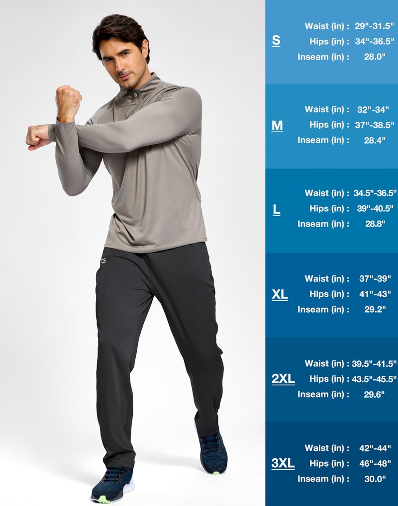 G Gradual Men's Sweatpants with Pockets Lightweight Workout Athletic Track Pants Stretch Gym Running Jogging Joggers for Men(Black,M)