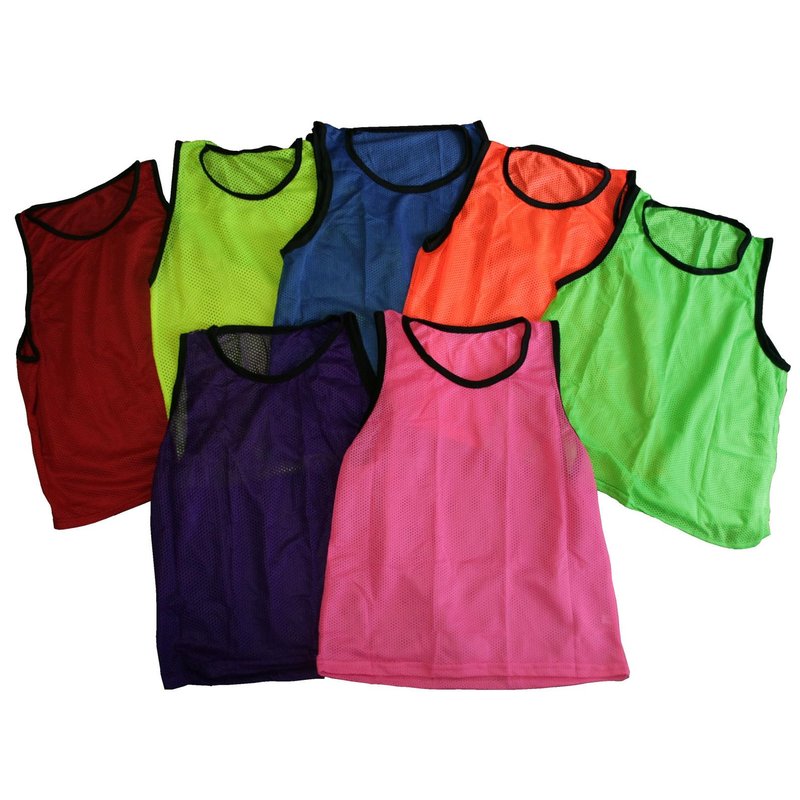 BlueDot Trading 12 Adult Mens Womans Unisex Sports Pinnie Scrimmage Training Vest, Nylon Mesh for Team Practice - For Soccer, Field Hockey, Lacrosse, Football, Basketball, COMBO: (6 Green / 6 Blue)