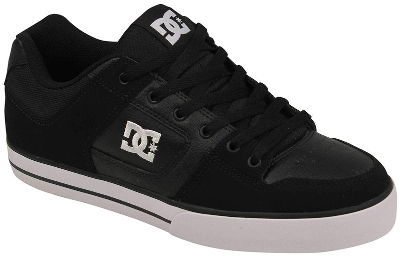 DC mens Pure Casual Skate Shoe, Black/Black/White, 10.5 US