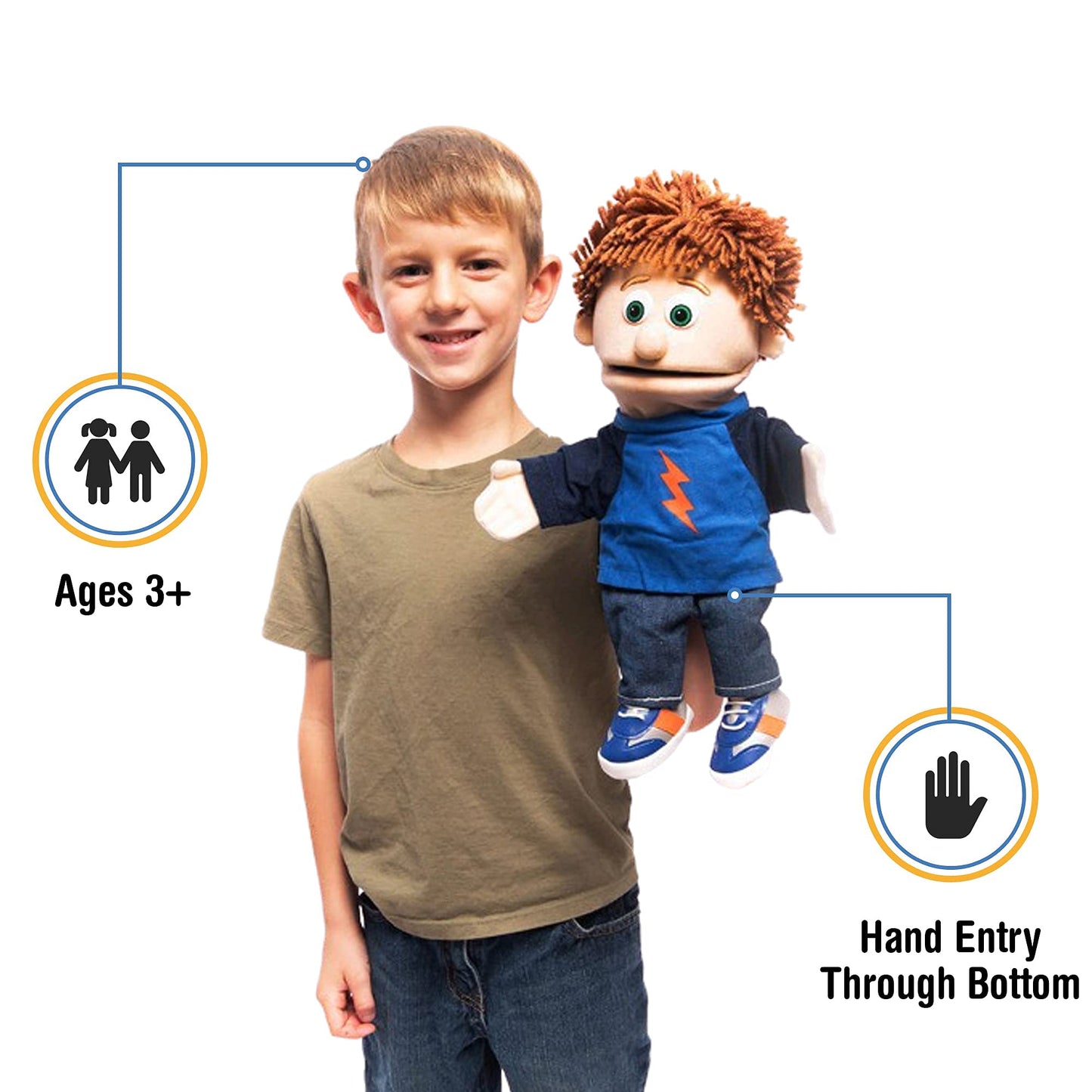 Tommy, Peach Boy, Hand Puppet, 40cm