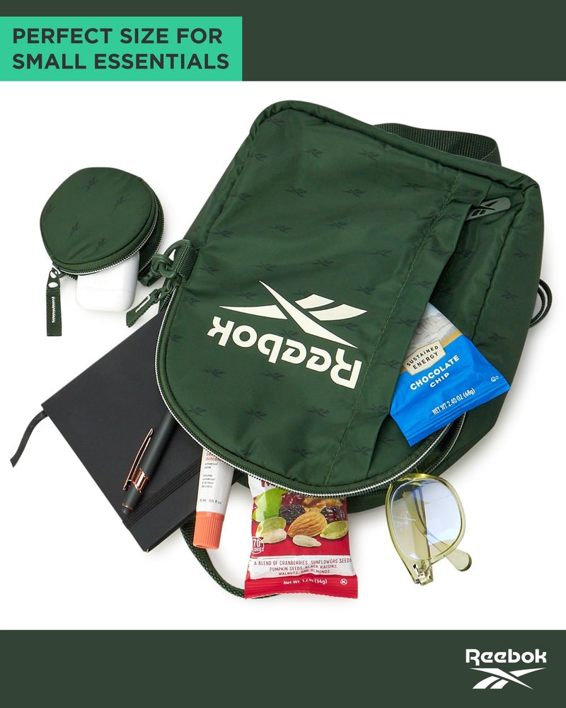 Reebok Womens Backpack - Zipper Closure Mini Lightweight Backpack Purse for Women - Everyday Bag & Travel Bag for Women, Reagan Green
