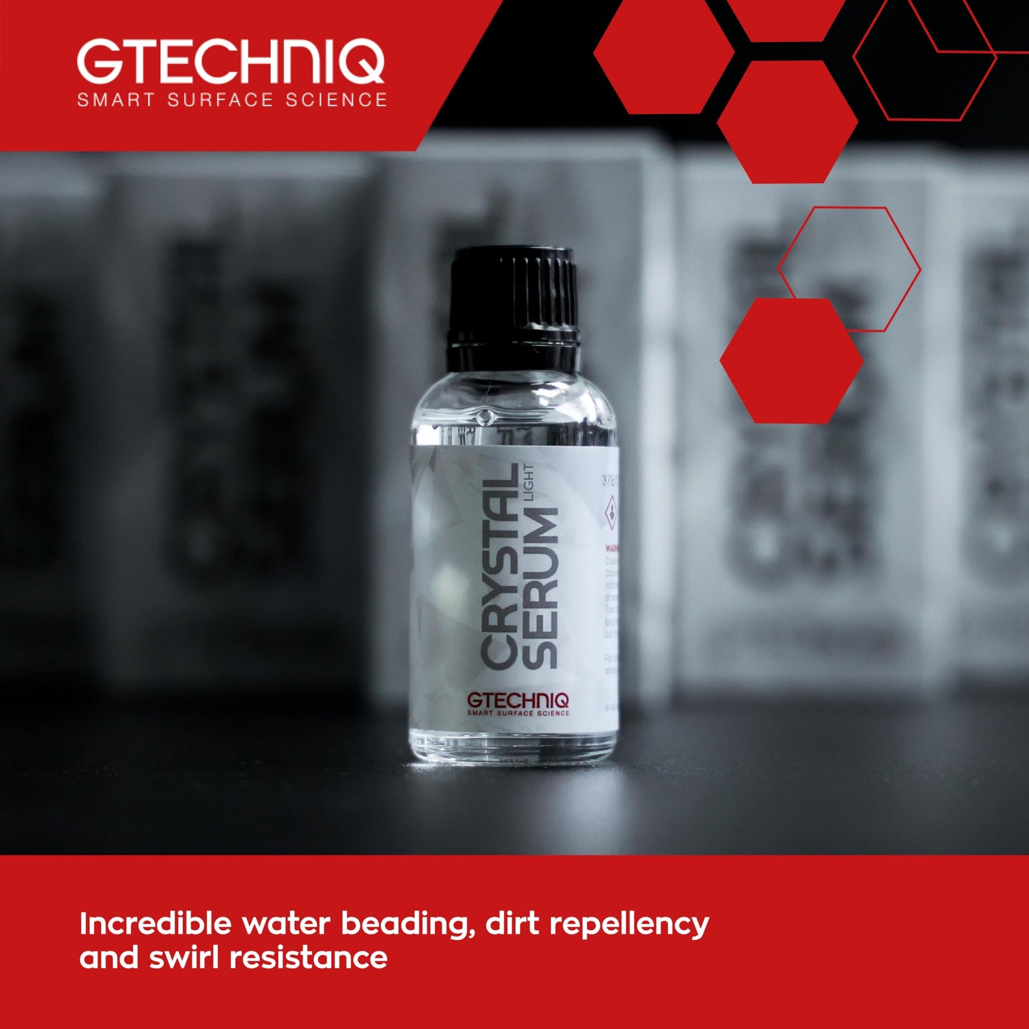 Gtechniq Crystal Serum Light Ceramic Coating for Cars, Protect Car Paintwork, High Shine, Easy to Apply, 50ml (Sufficient for 1 Med-Large Car)-3-5 Years Durability