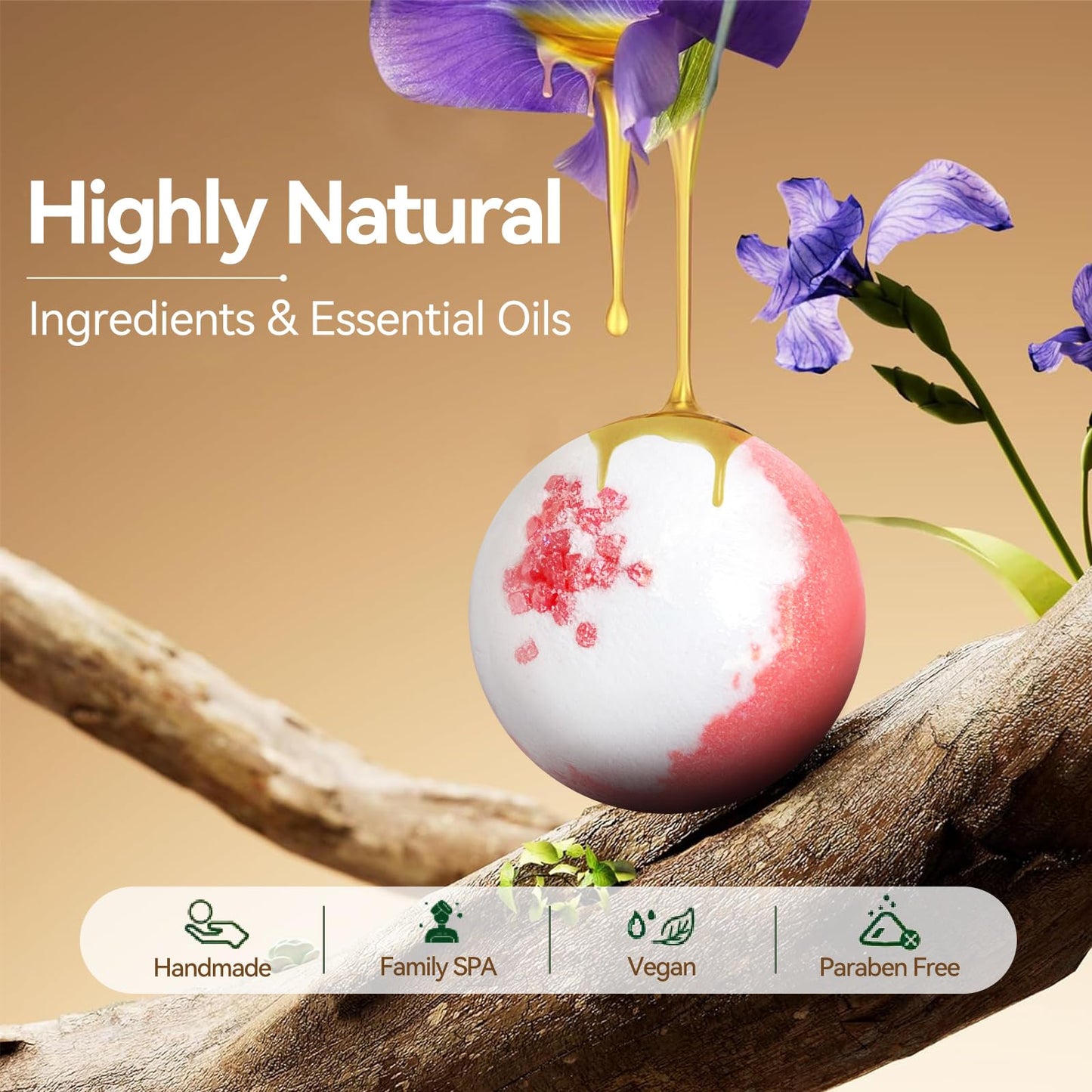 Bath Bombs for Women Gift Set, 20 Organic Bath Bombs with Essential Oil, Handmade SPA Bubble Bath for Relaxing, Gift for Her/Him, Women, Girls, Wife, Mother