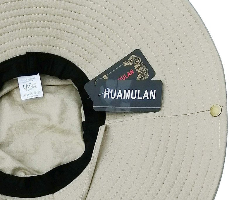 HUAMULAN Wide Brim Sun Hats Men and Women Bucket Safari Fishing Hat for Hiking Garden Lawn Work Camping Outdoor