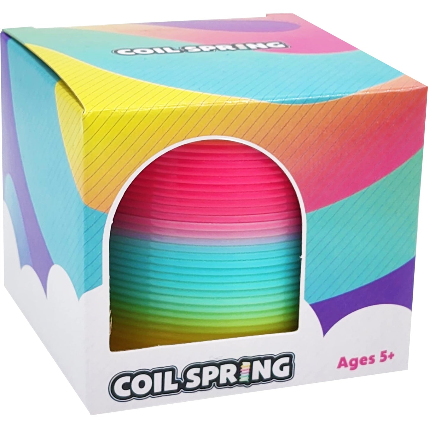 The Dreidel Company Plastic Multicolor Coil Spring, Goody Bag Fillers, Party Favor for Kids, 3" Inches (80mm) (Single)