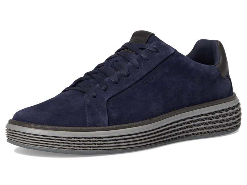 Cole Haan Men's Grandpro Court Skyweave Sneaker, Midnight Moon Suede/Raven, 13-W US