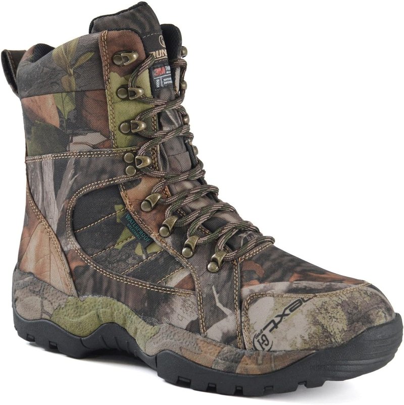 Men's Waterproof Hunting Boots - 8" Camo Insulated Hiking Boots with 200g Thinsulate