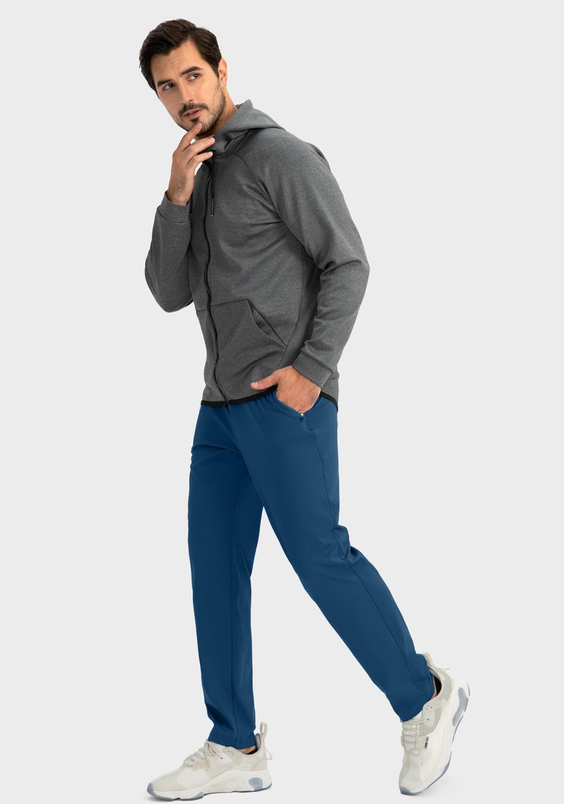 G Gradual Men's Sweatpants with Zipper Pockets Tapered Joggers for Men Athletic Pants for Workout, Jogging, Running (Dark Blue, XX-Large)