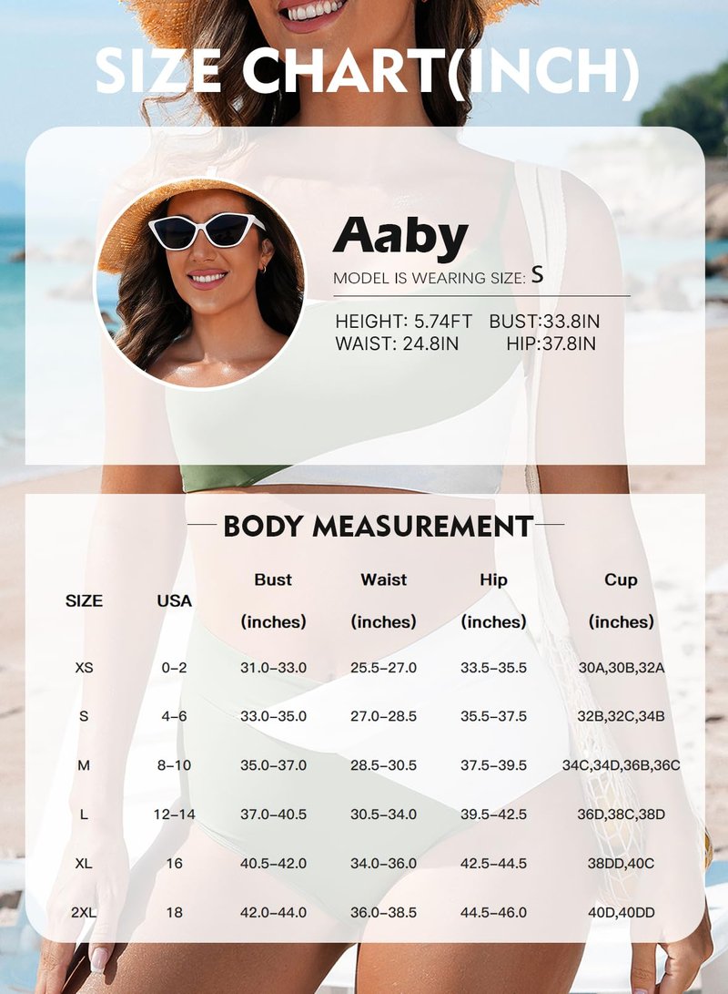 Herseas Women High Waisted Bikini Push Up Swim Top with Tummy Control Bottom Spaghetti Straps 2 Piece Best Bathing Suits for Teen Girls Curvy Cruise Outfits Green Medium