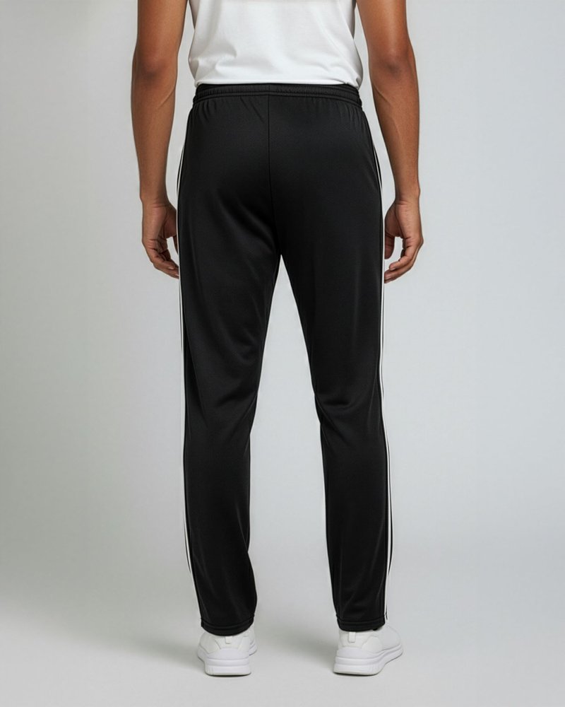 Real Essentials 3 Pack: Men's Mesh Open Bottom Sweatpants Gym Active Athletic Workout Casual Pants with Pockets- Set 5 L