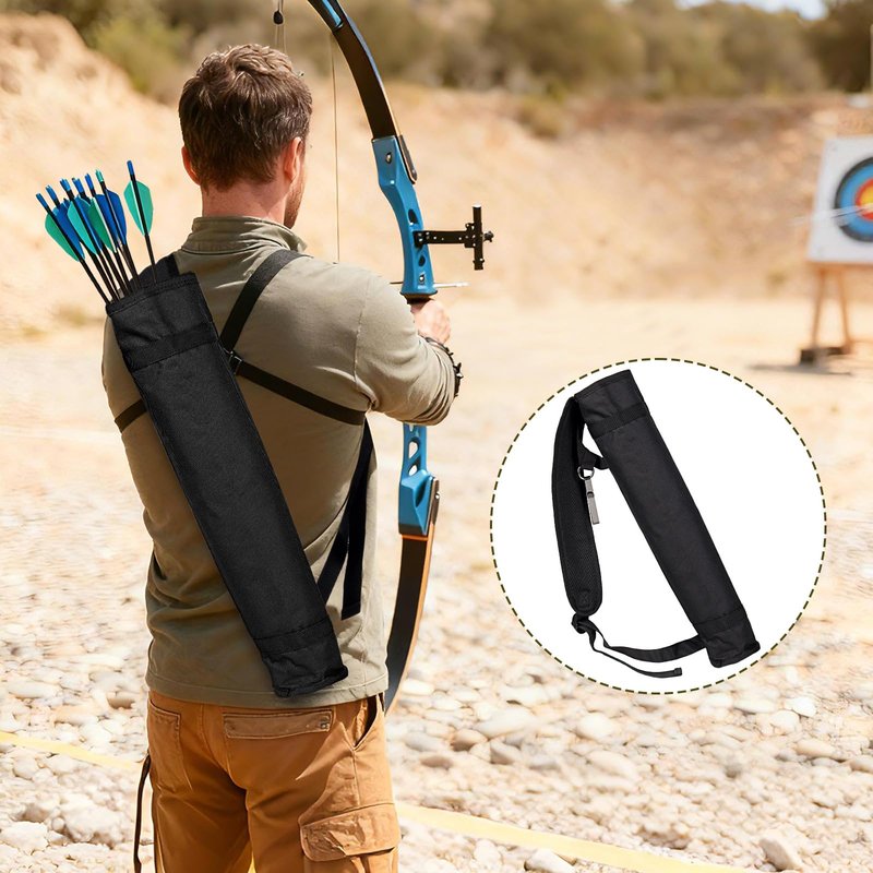 NEATABY Archery Arrow Quiver Holder, Side Hip Arrows Bag, Hip Quivers Adjustable Arrow Backpack Bag Holder for Target Archery Crossbow Compound Recurve Bow Practicing Hunting, Black