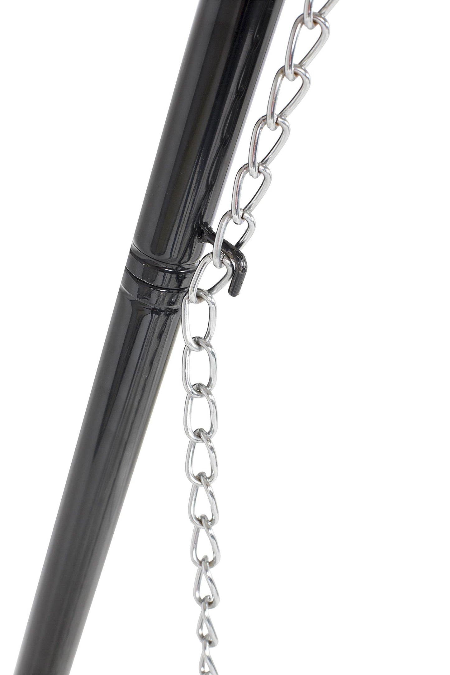 La Hacienda Tripod with BBQ Cooking Grill - Adjustable Height - Portable - Camping, Black