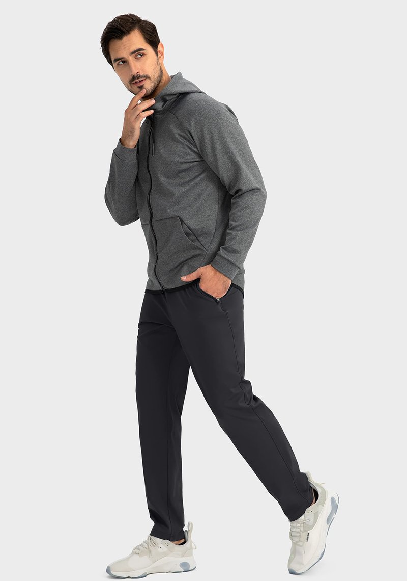 G Gradual Men's Sweatpants with Zipper Pockets Tapered Joggers for Men Athletic Pants for Workout, Jogging, Running (Black, Small)