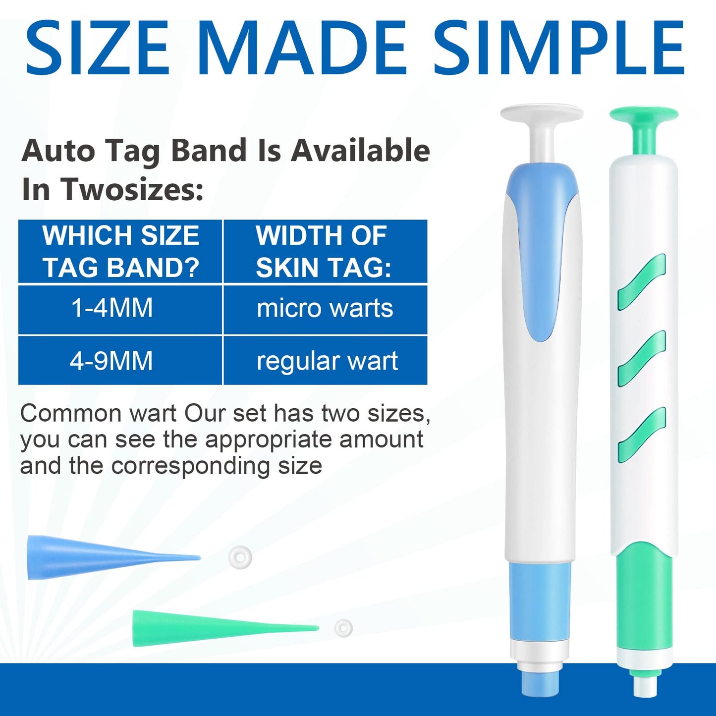 Skin Tag Removal - Auto Skin Tag Remover Pen Kit with 60 Micro and Regular Skin Tag Bands, Fast and Easy Remover Wart and Mole(1mm-9mm), for Face and Body, with 36 Skin Tag Removal Repair Patches