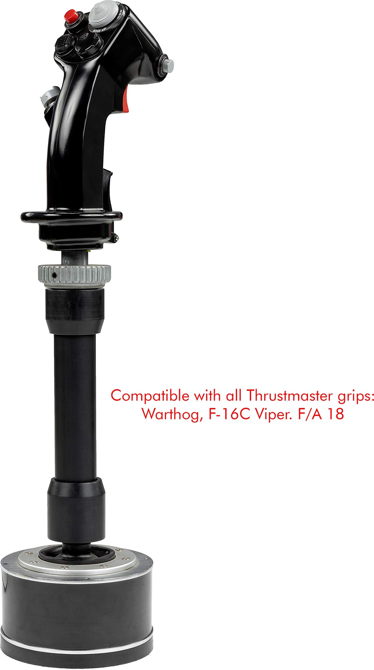 Flight Stick Grip Extension Kit Configuration #7 Compatible with Thrustmaster Warthog, F-16C Viper HOTAS, F/A 18, VirPil, WinWing and Moza AB9 Flight Sticks And Bases