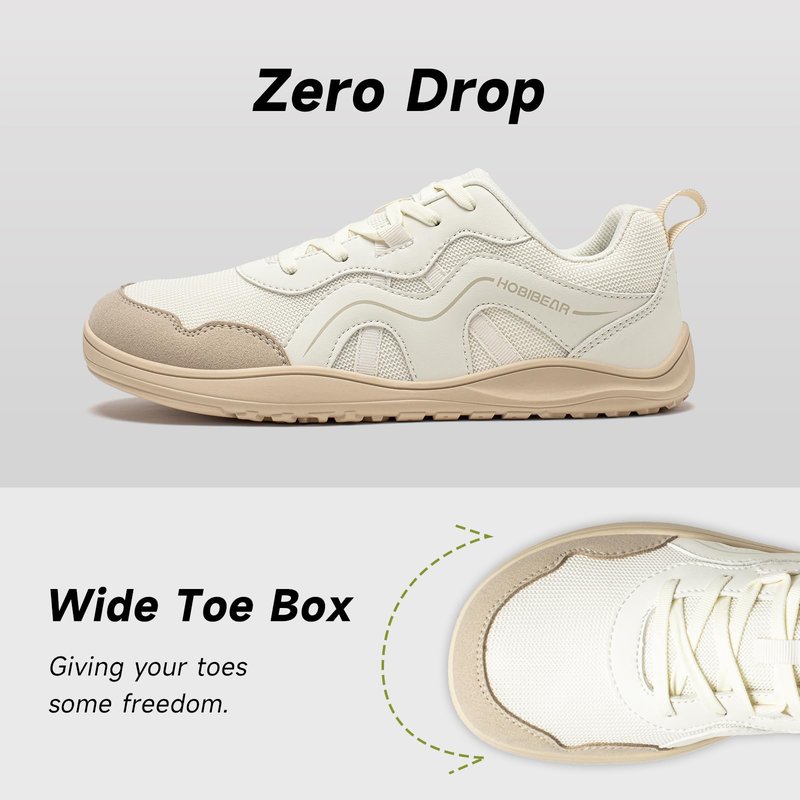 HOBIBEAR Breathable Mesh Barefoot Shoes for Women Wide Toe Box & Zero Drop | Lightweight Walking Sneakers for Travel & Casual