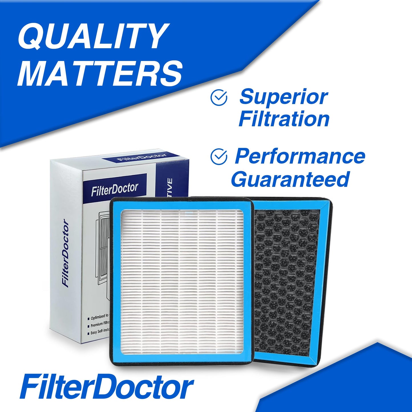 FilterDoctor CF11671 Cabin Air Filter with Activated Carbon Compatible with 2007-2012 Mazda CX-7, 2016-2023 Ram 1500 2500 3500 4500 5500 & 2019-2023 Ram 1500 Classic | HEPA Cabin Air Filter CP671