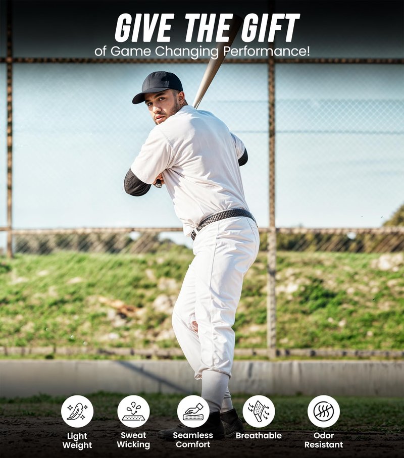 Exxact Sports Home Run Men's Baseball Pants with Piping - Full-Length, Semi-Relaxed Fit, Open-Bottom Adult Baseball Pants - (AM, White/Red Piping)