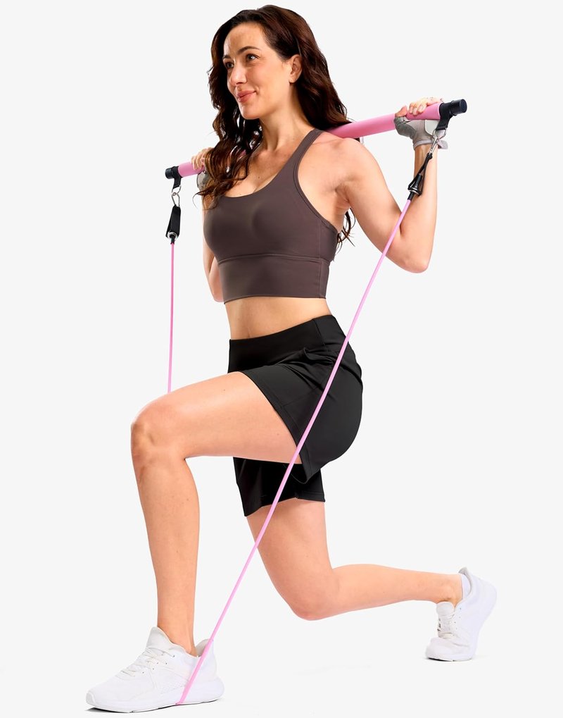 Women's Bermuda Long Shorts - High Waisted, Knee Length with Pockets | Perfect for Athletic Workouts, 9" Size