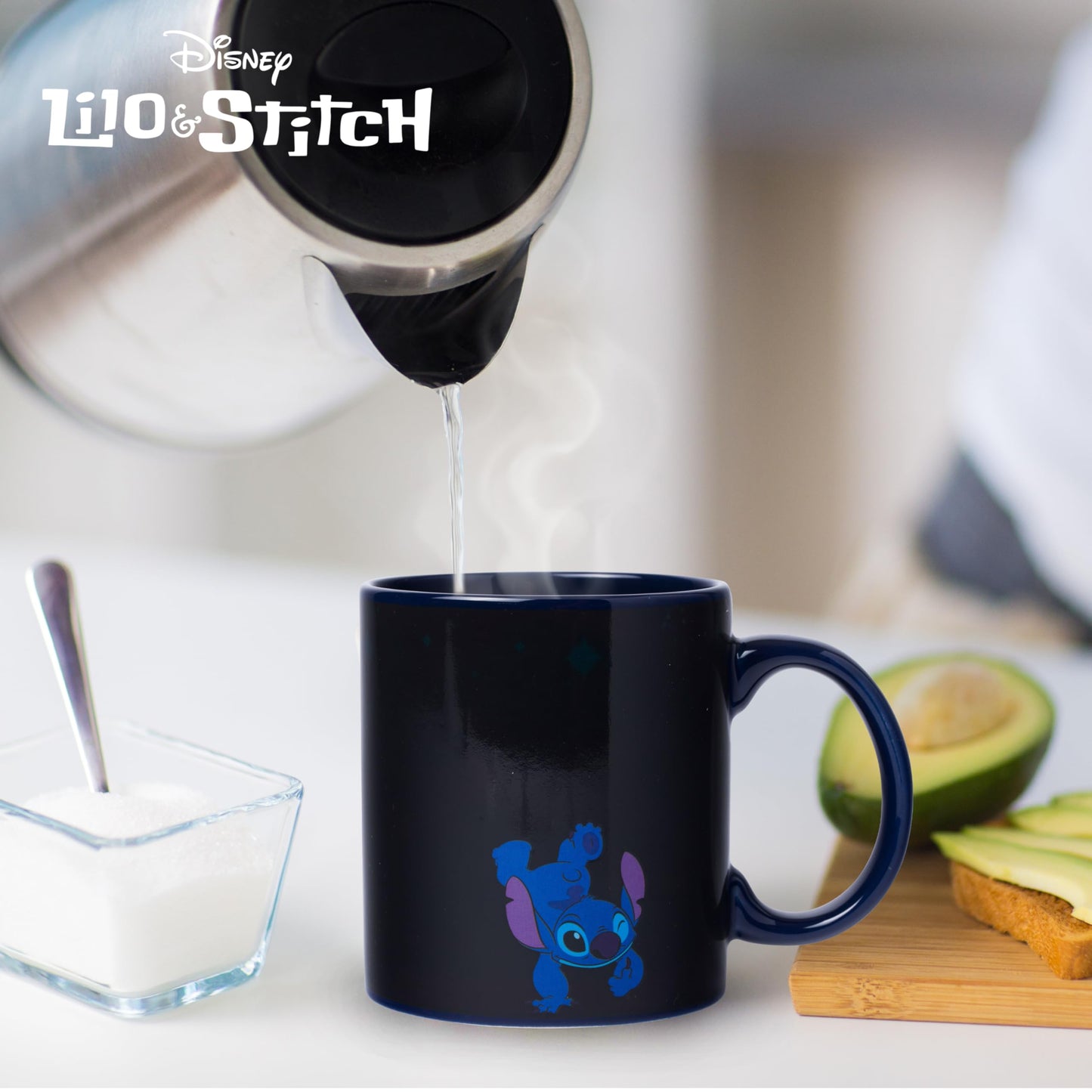 Silver Buffalo Disney Lilo and Stitch Space to Beach Heat Reveal Ceramic Mug, 20 Ounces