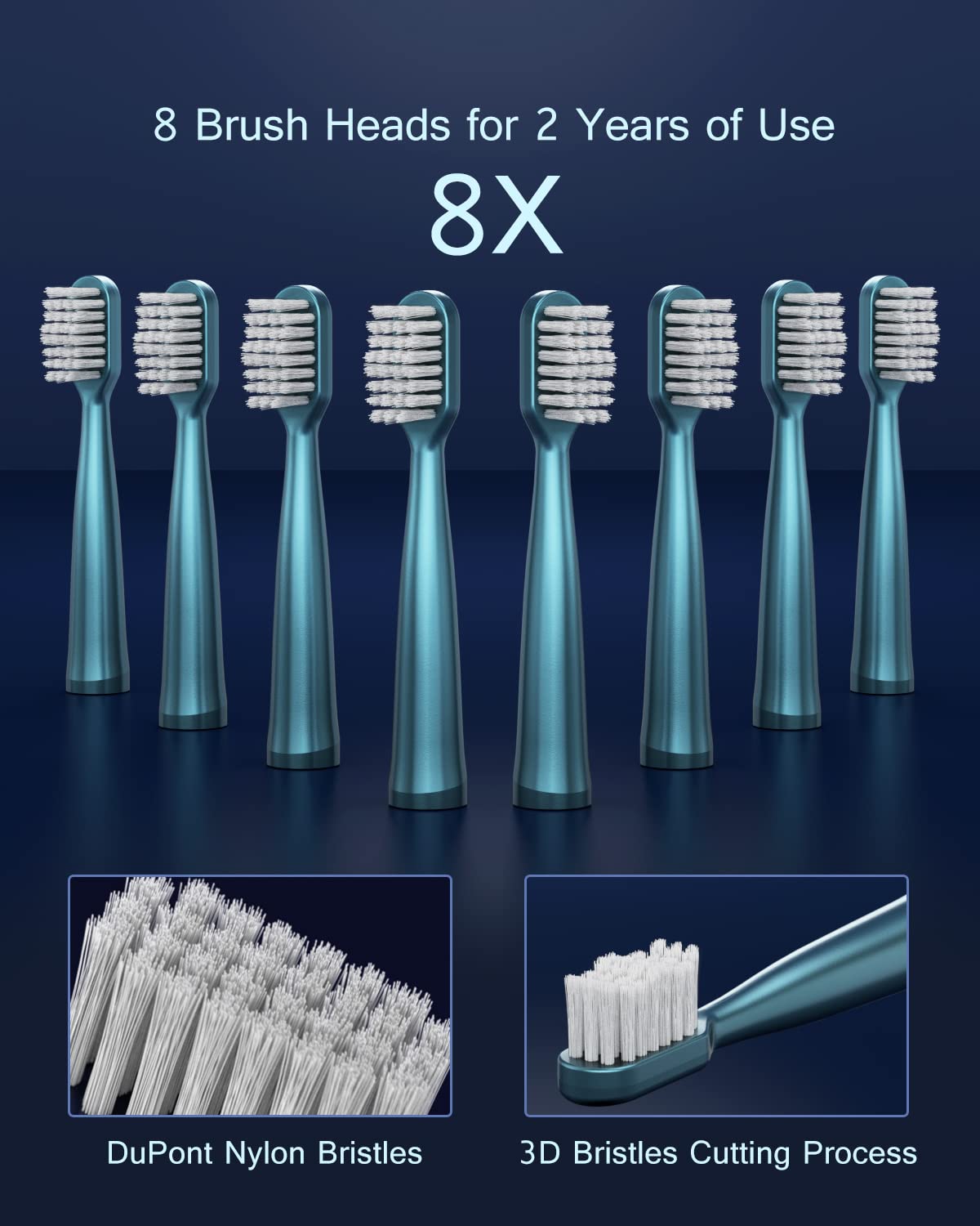 Sonic Electric Toothbrush for Adults, USB Rechargeable Sonic Toothbrush with 8 Brush Heads, Smart Timer, 5 Modes, 2-Hour Fast Charge Last 30 Days, Pink
