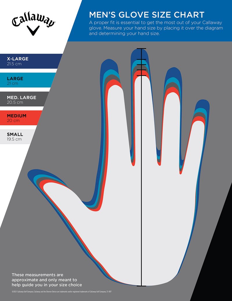 Callaway Golf Dawn Patrol Glove (Worn on Left Hand, White 2024, Large, Cadet (Short Fingers))