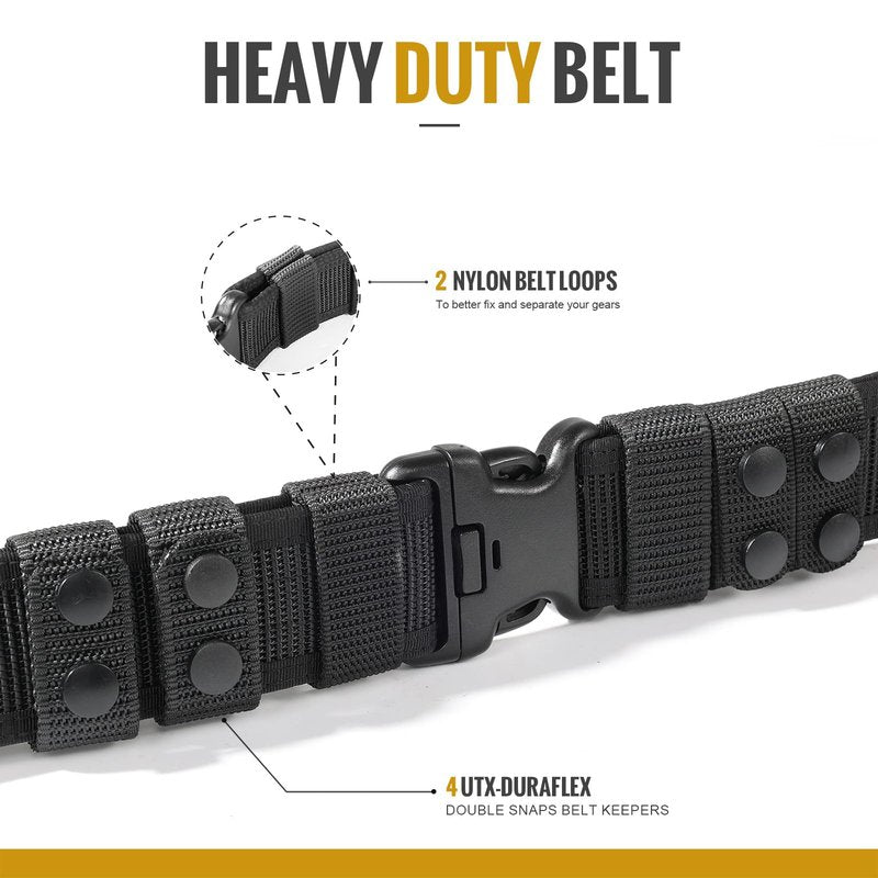 VISMIX Duty Blet, 2" Security Nylon Duty Belts Law Enforcement with 4 Belt Keepers