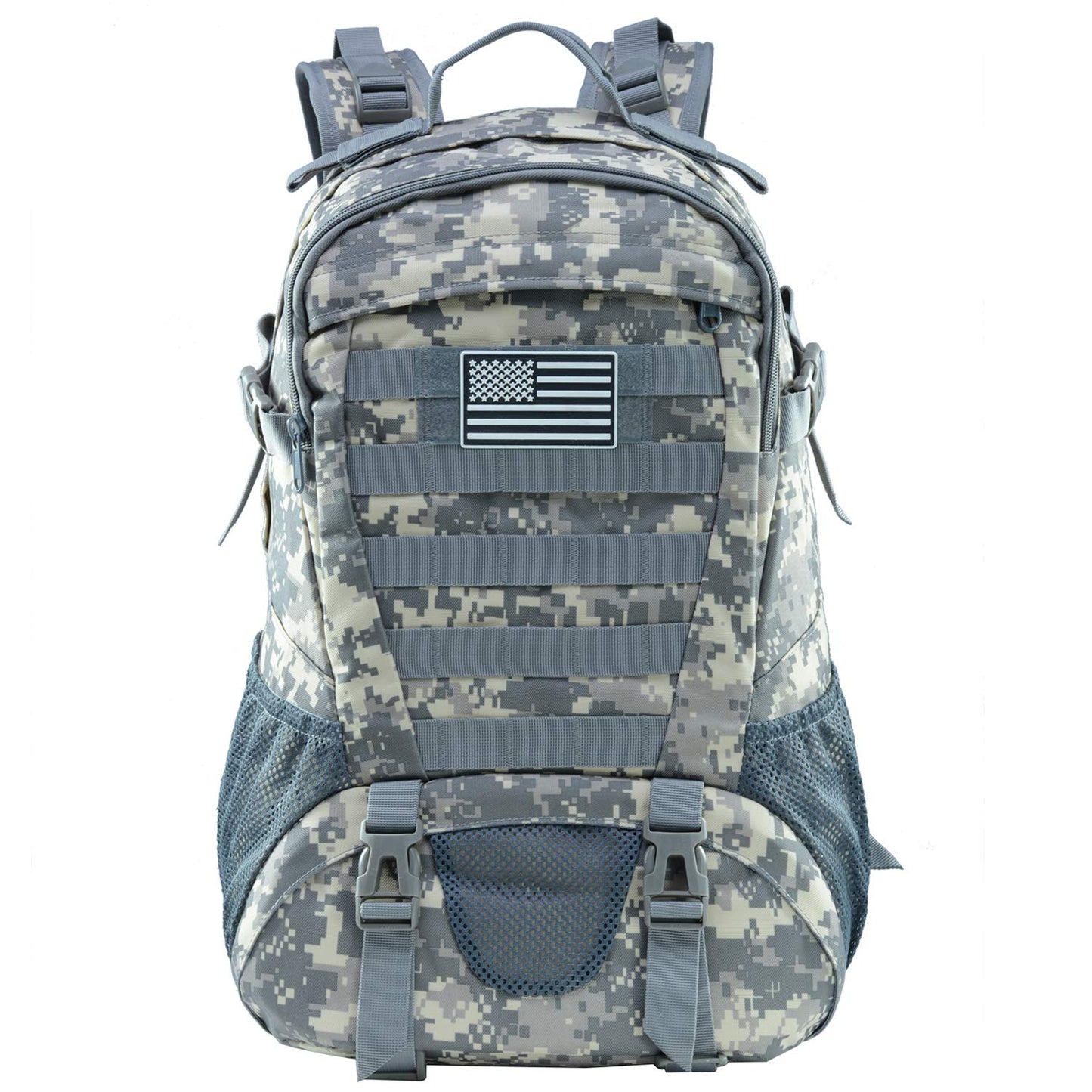 Jueachy Tactical Backpack for Men Hiking Day Pack Molle Military Rucksack Waterproof 30L EDC Bag with USA Flag Patch ACU Style