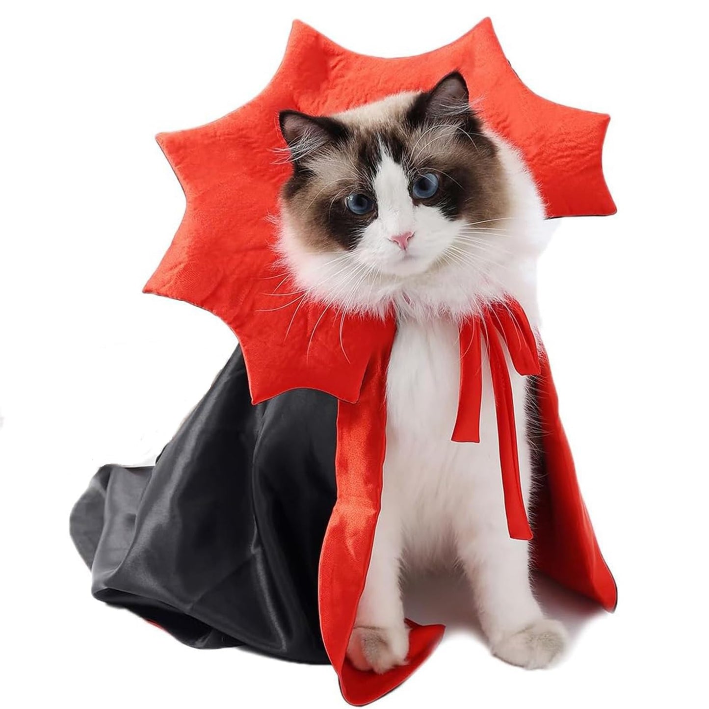 Dog Halloween Costumes for Small Medium Large Dogs Cats, Adjustable Cat Dog Vampire Costume Cloak Stand-Collar,Small Dog Halloween Costumes for Dachshund French Bulldog Chihuahua Yorkie (Black, S)