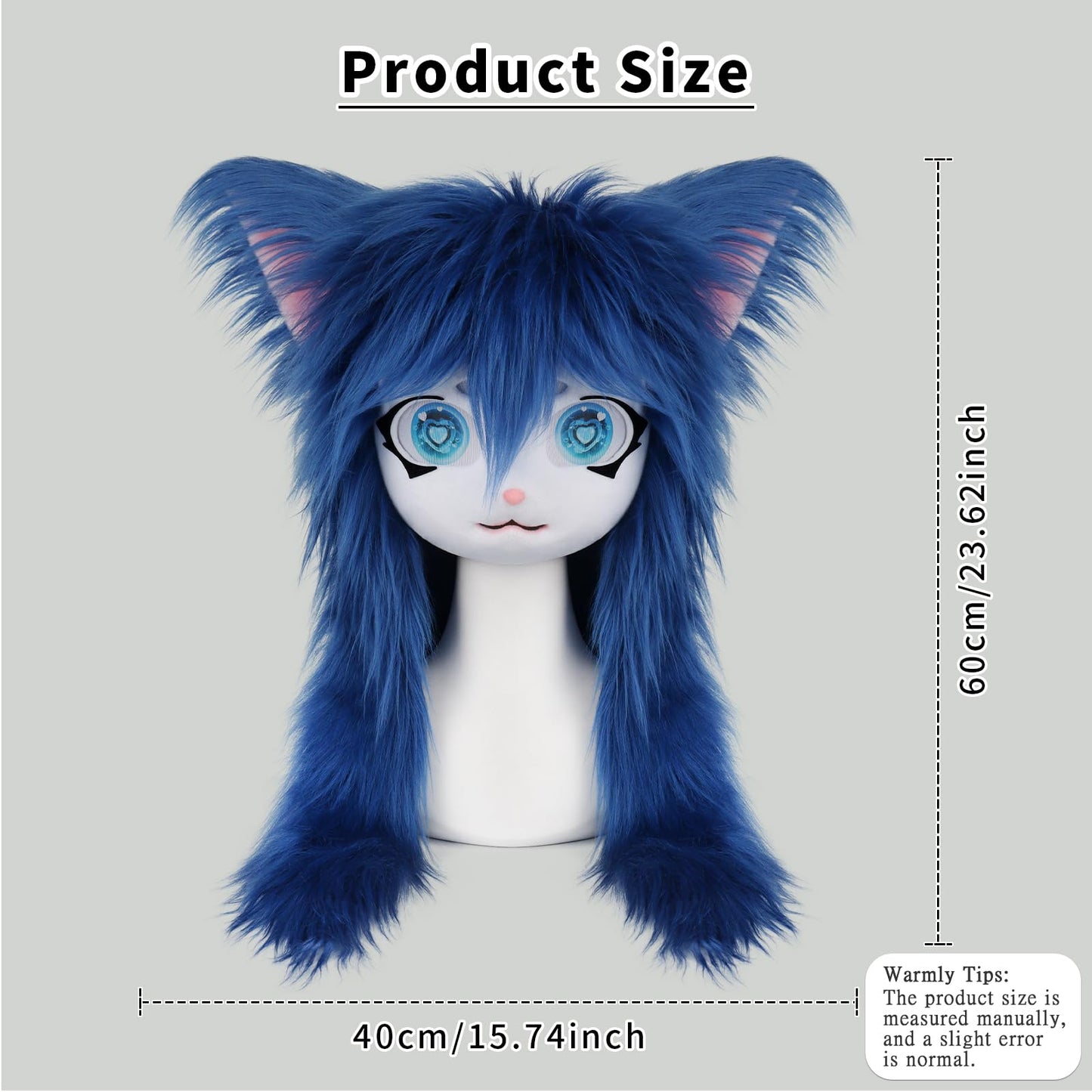 SMILETERNIT Animal Head Cat Fursuit Cut Mask Halloween Masquerade Costume Props