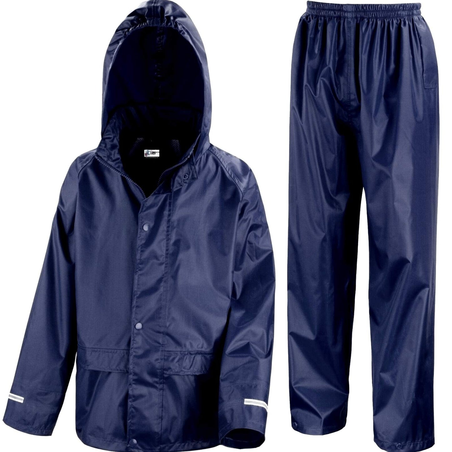Rainsuit Shop Kids Waterproof Jacket and Trouser Suit Set Boys or Girls Navy