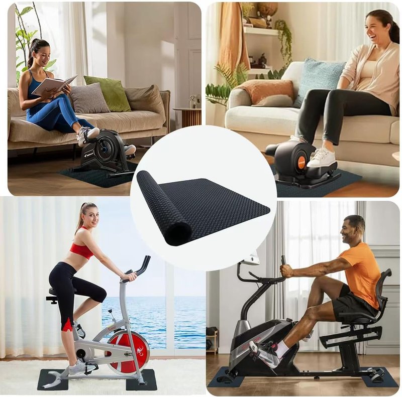 Double-Sided Non-Slip Workout Mat - Anti-Slip Exercise Mat for Mini Elliptical | Perfect for Desk Use