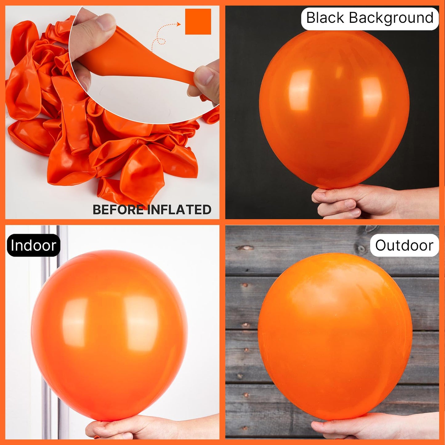PartyWoo Balloons 145 pcs Different Sizes of 18 12 10 5 Inch Orange Fall Balloon Arch Kit Garland for Thanksgiving Halloween Little Cutie Baby Shower Birthday Party Decorations Orange-Y9