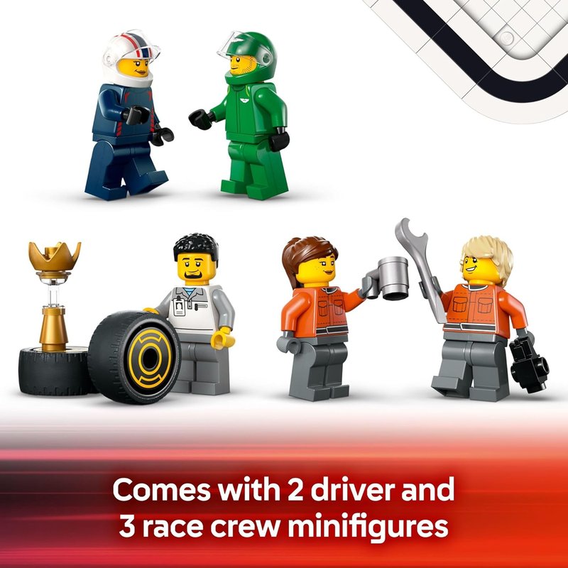 LEGO City F1 Truck & RB20 AMR24 Car Set - Building Toy for Kids Ages 8+ | Formula 1 Collectible Gift