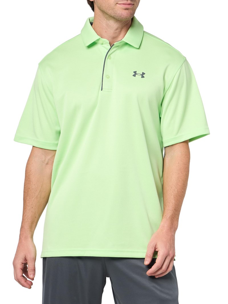 Under Armour Men's Tech Golf Polo, (715) Lumos Lime / / Pitch Gray, Small