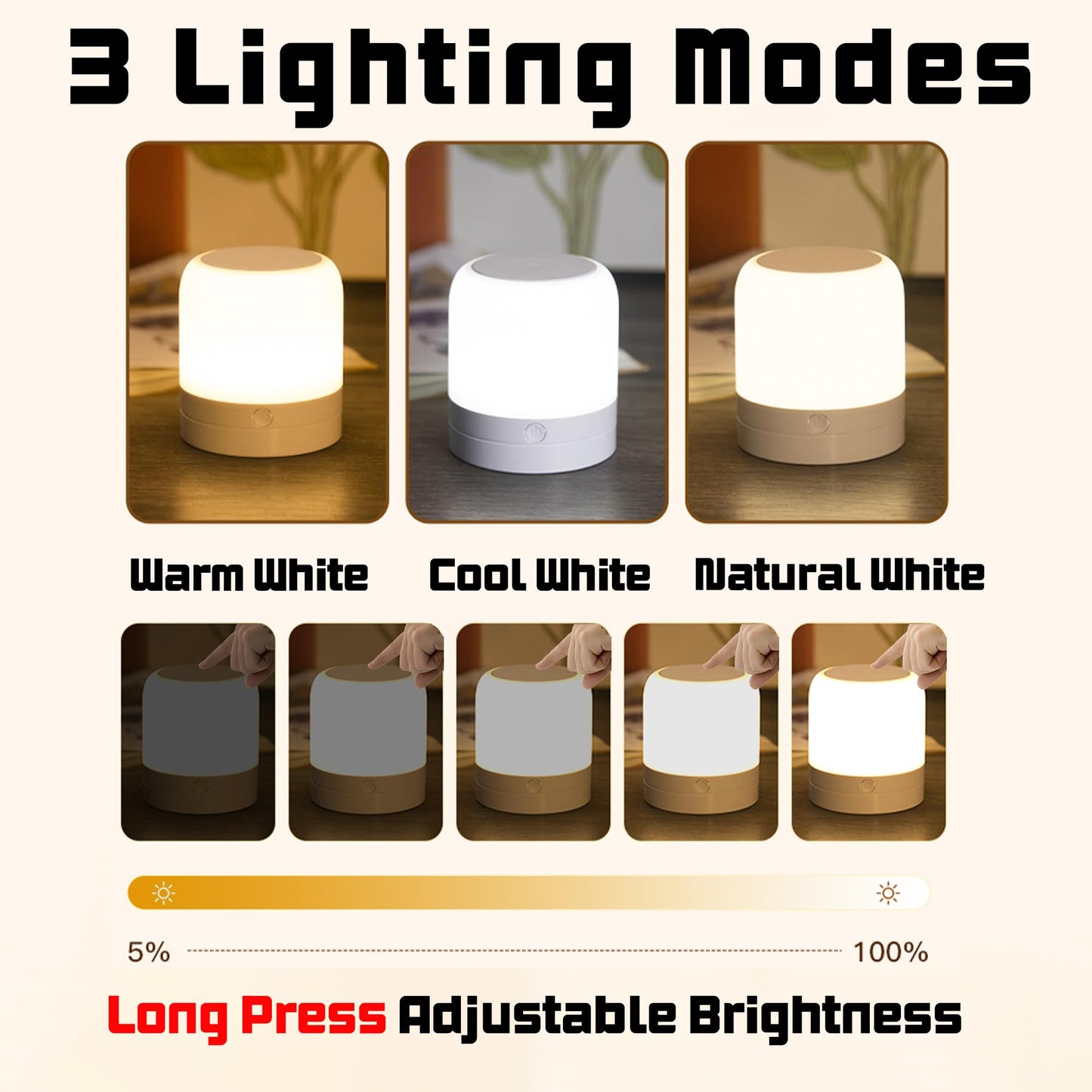 FNMYCO Portable Baby Night Light,3 Colours Egg Light for Nursery,Rechargeable Night Light for Kids,Small Cordless Table&Bedside Lamp,Eye Caring Dimmable LED Touch Lamp for Toddler,Girl,Boy,Nursing