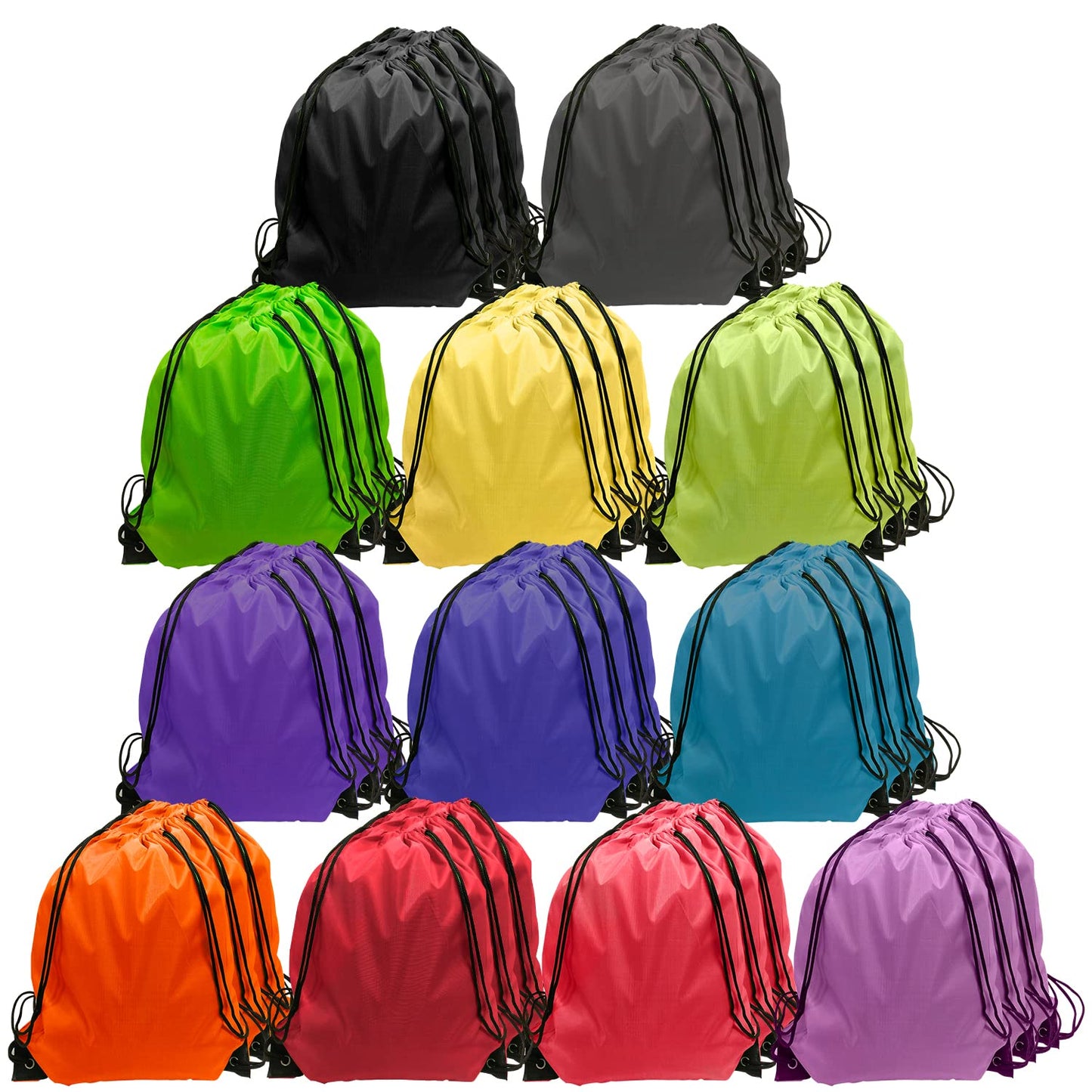 GoodtoU Drawstring Bags 36 Pcs String Bag Backpack Cinch Bag Draw String Back Sack Nylon Drawstring Bag for Homeless and Operation Christmas Items Bulk Deals 12 Colors