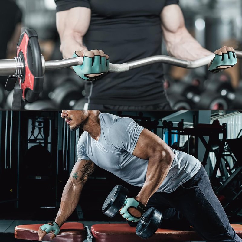 Weight Lifting Gloves - Minimalist Micro Grip Pads with Full Palm Protection | Ideal for Men & Women Gym Training