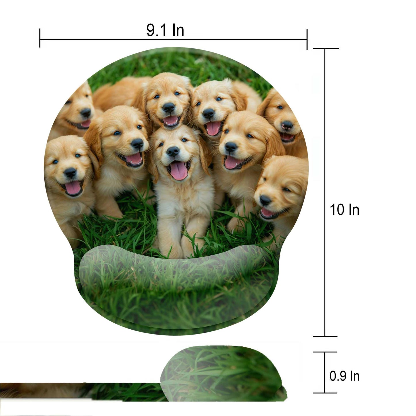 Dog Ergonomic Mouse Pad with Wrist Rest,Gaming Mouse Pad with Wrist Support, Funny Mouse Pads for Desk, Computer Mousepad with Non-Slip Pain Relief PU Base, Cute Office Desk Accessories