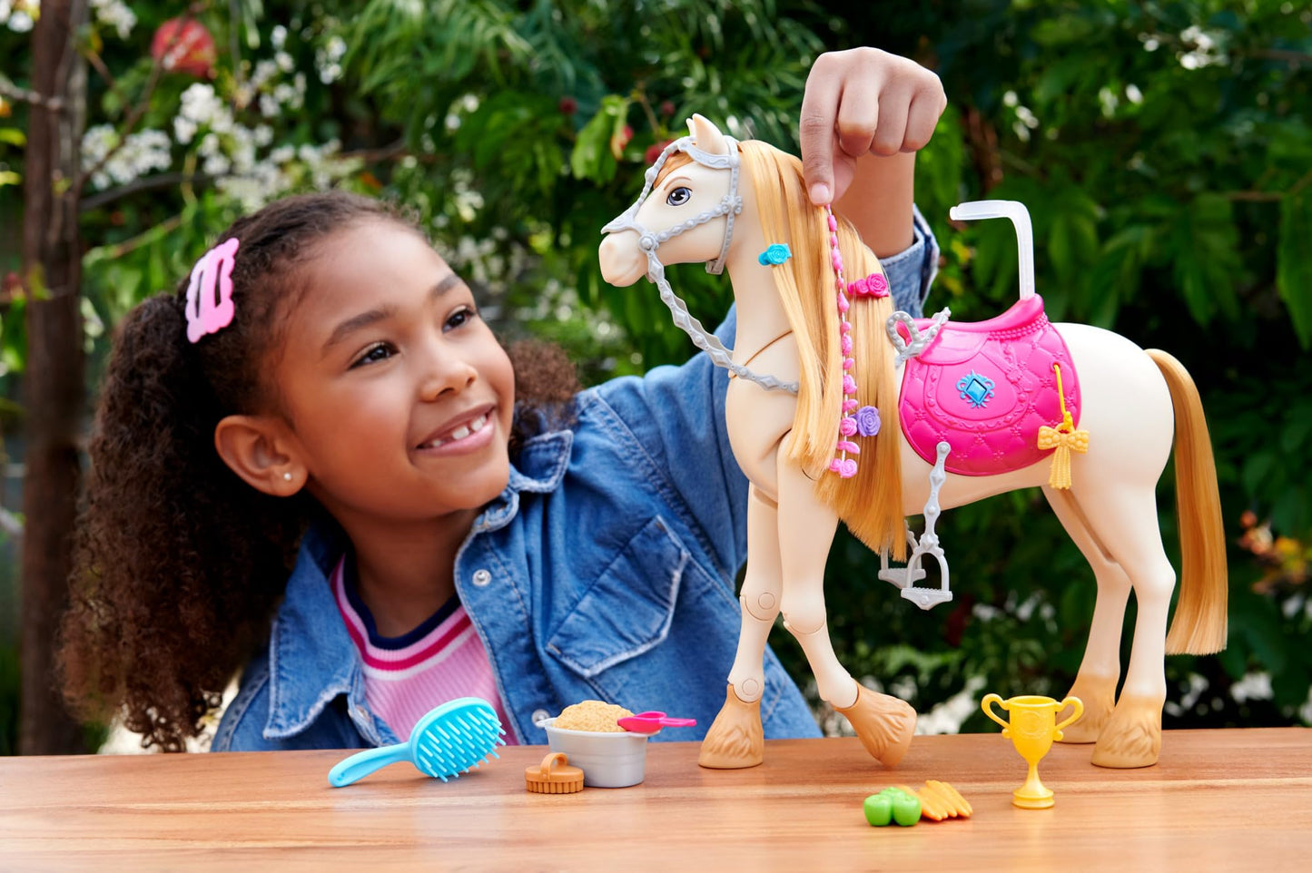 Barbie Horse with Sounds, Music & Accessories, Inspired by Barbie The Great Horse Chase, Toy Moves, Dances & Blinks Eyes, HXJ42