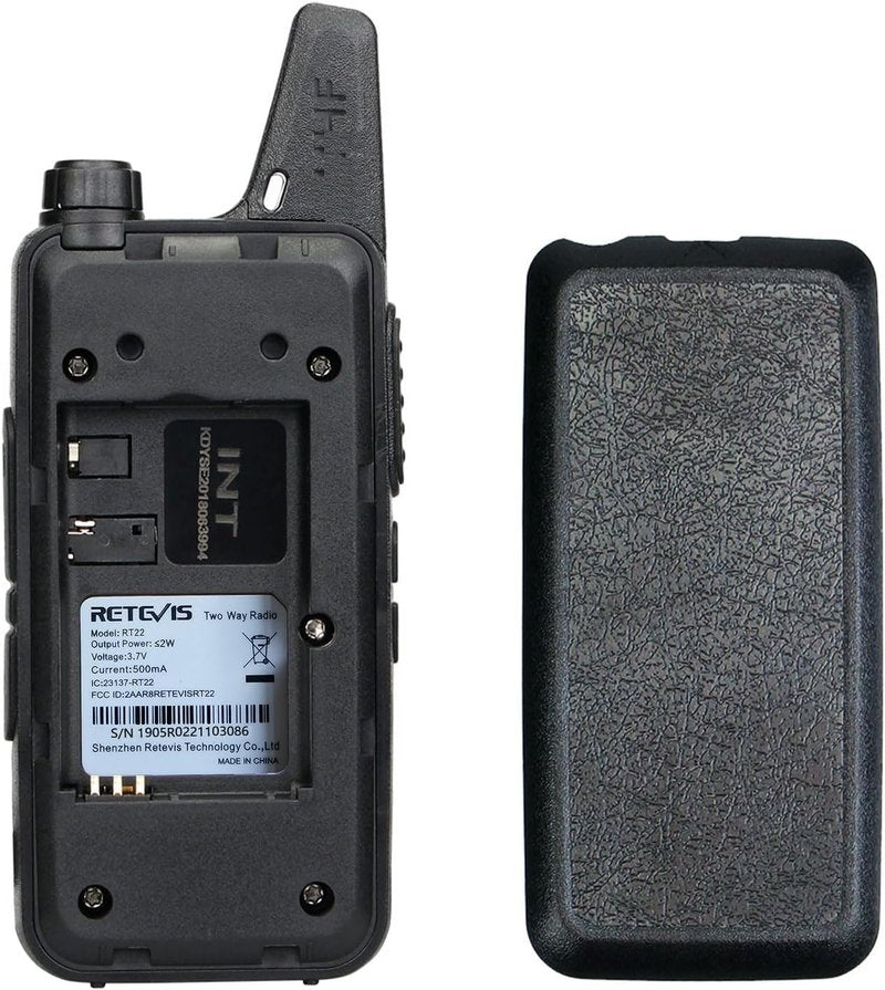 Retevis RT22 Two Way Radio (4 Pack) with VOX Earpiece, Long Range Rechargeable, Portable, Handsfree Walkie Talkie for Adults, Security Acoustic Tube Earpiece
