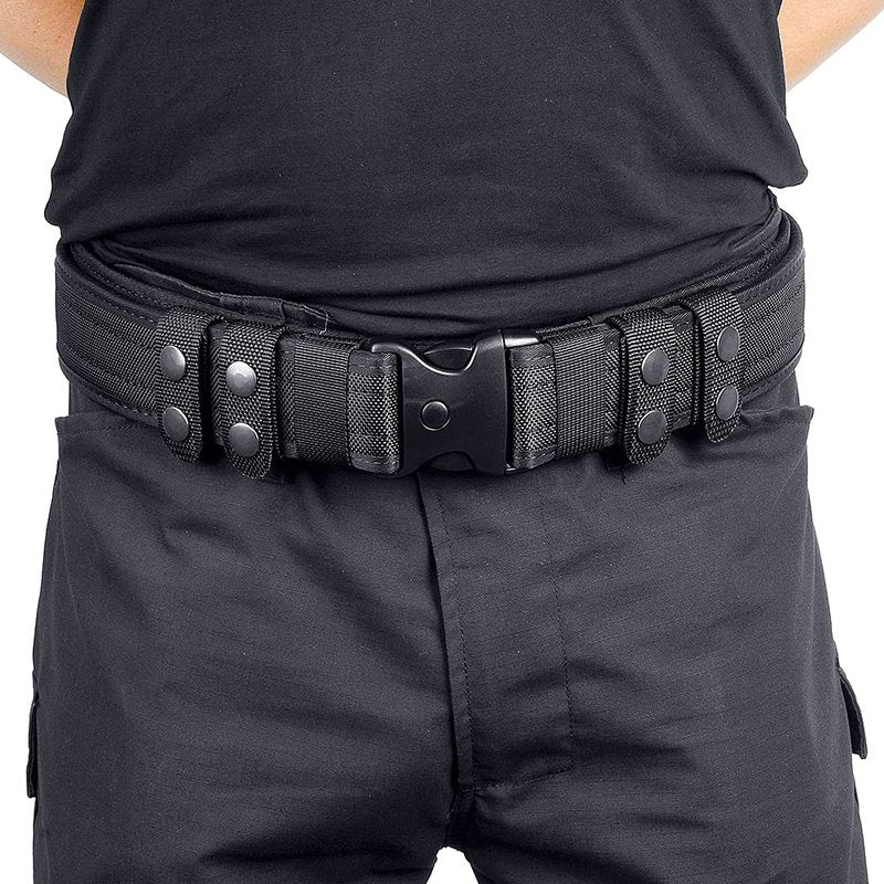 TAFTACFR Duty Belt for Law Enforcement Utility Security Military Police 2.0" Tactical Patrol Belt Set (Large)