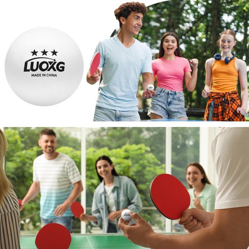 LUOXG Ping Pong Balls, Ping Pong Balls 20 Pack, White Table Tennis Balls, 3 Star Table Tennis Balls, Suitable for Beginners and Professionals