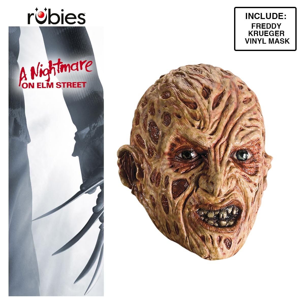 Rubies A Nightmare on Elm Street: Freddy Krueger 3/4 Overhead Mask for Adults, Men's