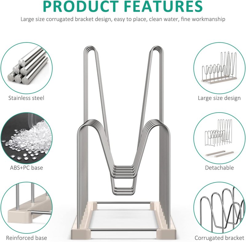 Reusable Bag Drying Rack - Silicone & Ziploc Bag Organizer | Bottle Dryer for Gloves, Glasses, Pan Lids & Cutting Boards