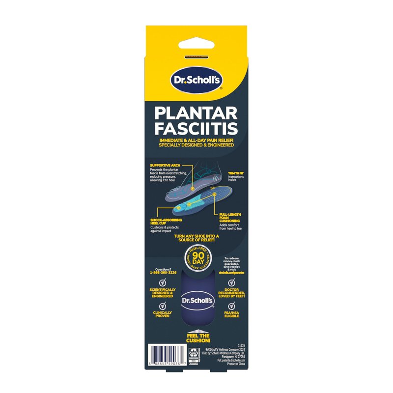 Dr. Scholl’s Plantar Fasciitis Relief Orthotic Insoles for Women - The Only Proven Insole to Stop Plantar Fasciitis from Coming Back, Immediately Relieves Pain, Heel Spurs, Arch Support Inserts