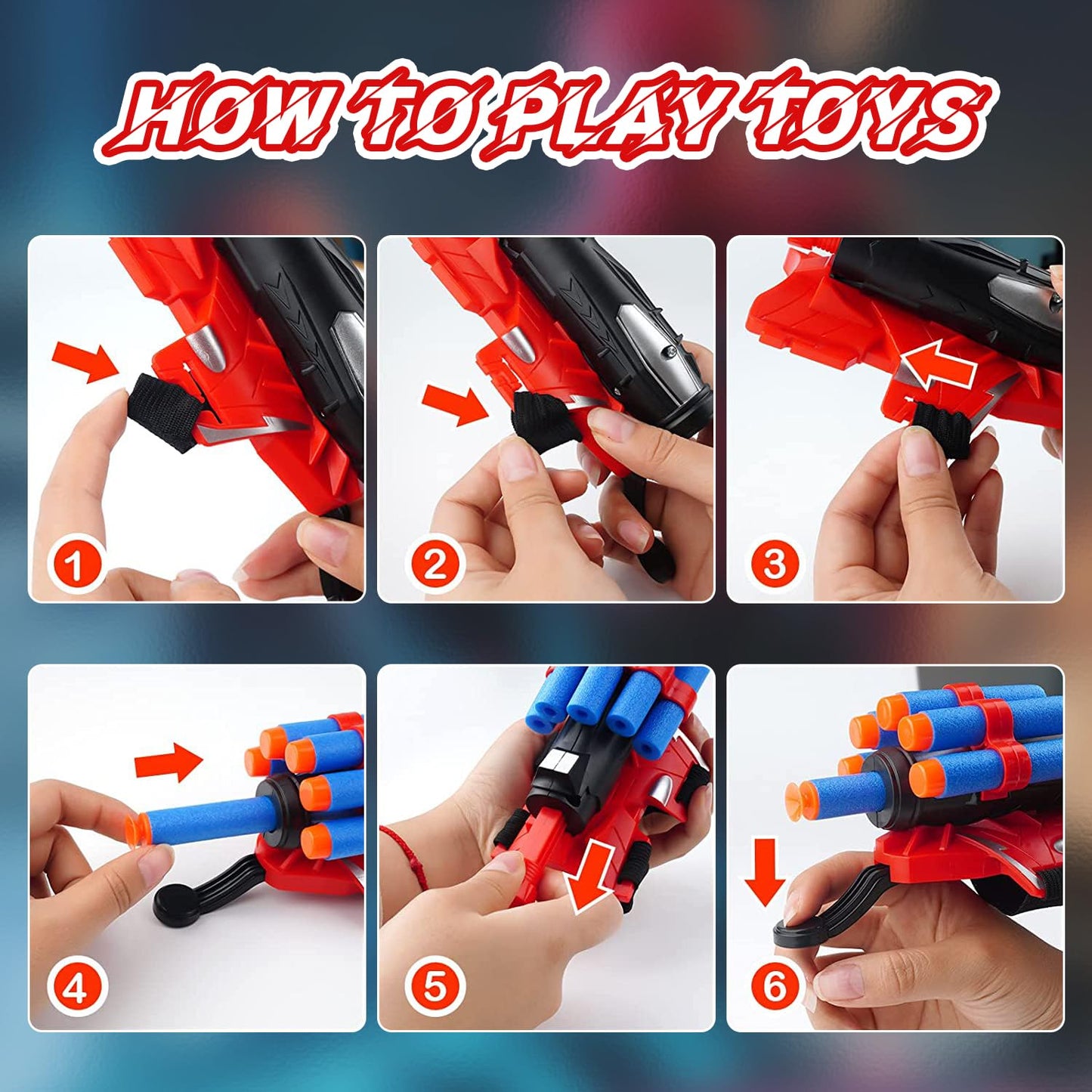 Wiifyly Spider Web Gloves Shooters Costume Toy for Kids Girl Boys Cosplay Launcher Action Figure (1)