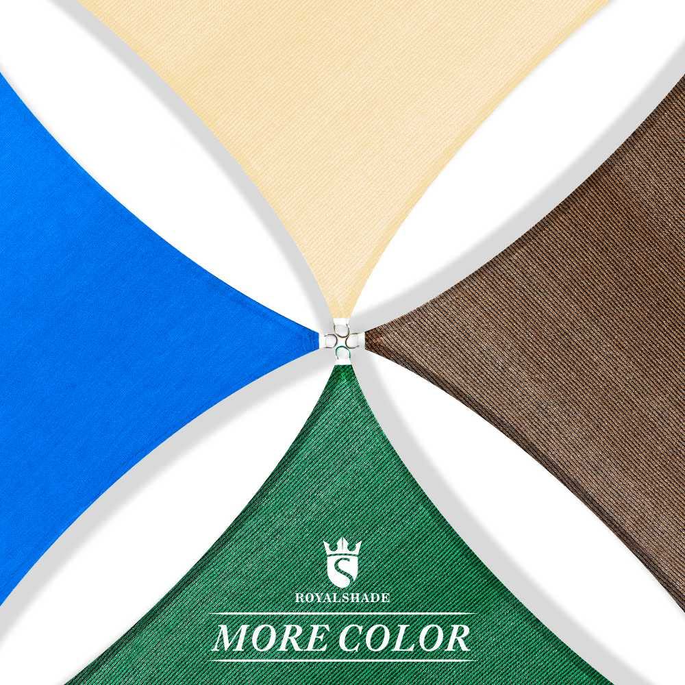 Royal Shade 20' x 20' x 28.3' Red Right Triangle Sun Shade Sail Canopy Outdoor Patio Fabric Screen RSTAPRT20 - UPF50+ 95% UV Blockage, Heavy Duty, Water & Air Permeable (We Make Custom Size)