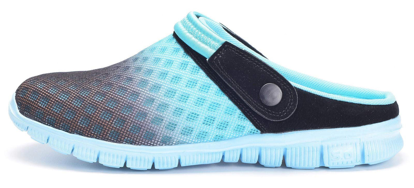 Men's Clogs Women's Summer Slippers Slip On Garden Shoes Lightweight Mules,Sky Blue,UK11/CN46